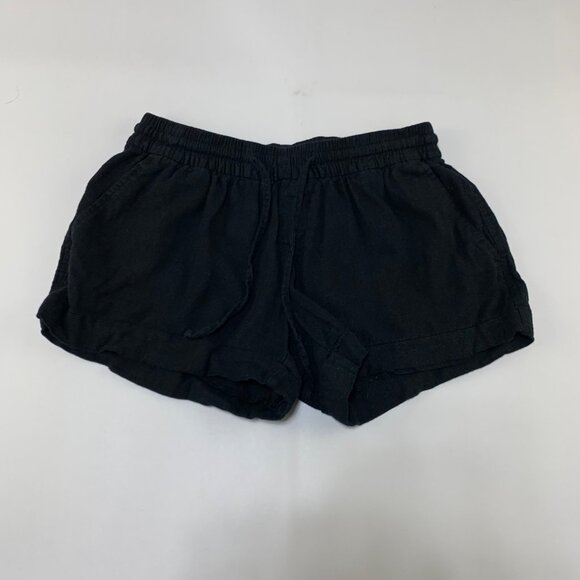 Old Navy Black Linen Blend Pull On Shorts XS - Picture 1 of 4